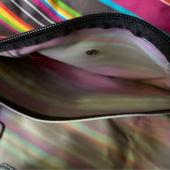 Joann Marie Designs Waterproof Fold-Up Brown pink large tote Beach diaper bag - Picture 4 of 10